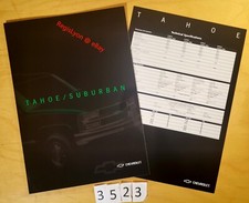 CHEVROLET TAHOE/ SUBURBAN Prospectus+ technique 20+2 pages Anglais 1996?