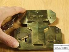Serrure de malle en laiton
