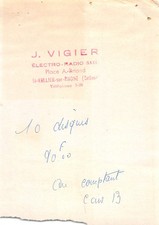 ELECTRO RADIO J VIGIER A SAINT VALLIER SUR RHONE  50-1294