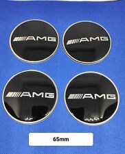 4 Stickers Noir Centre de Roue Moyeu wheel cap AMG 65mm