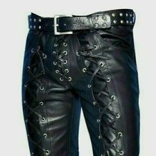 Pantalon de moto noir lacé