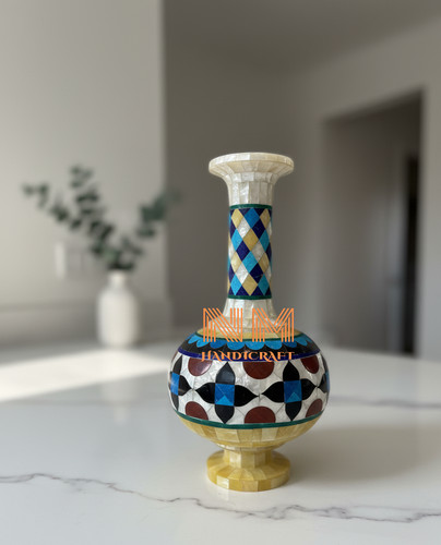 Vase fleurs marbre - vase, de