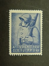 Vignette militaire suisse Service d'active Compagnie Fusiliers II 44 1939