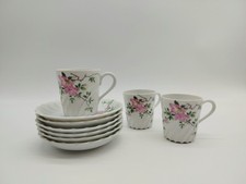 Tasses Et Sous Tasses Haviland Torse Églantine Porcelaine De Limoges