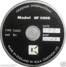 Replacement diaphragm tweeter - diaphragm,