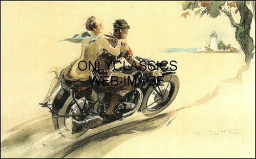 Vintage motorcycle riders - vintage,
