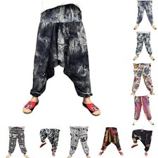Pantalon Sarouel Ali Baba Homme Aladin Baggy Hippie Yoga Boho Décontracté