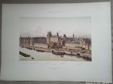3 gravures  Hoffbauer et Cicéri  Louvre Paris à travers les âges 1885 monument