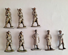 lot 8 FIGURINES EN ALU SOLDAT  14/18 QUIRALU  militaire jouet ancien