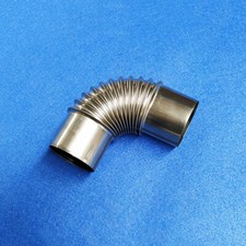 1 X Bois Brûleur Poêle Tuyau Coude Cheminée Inox Acier Conduit Tube Camping