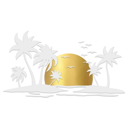 Lot autocollants plage - lot,