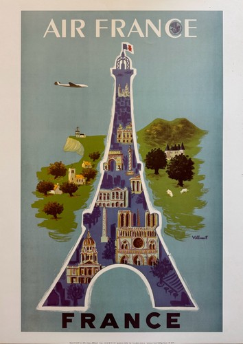 Air france affiche paris - affiche,