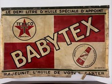 120x80cm Pub Affiche/Zinc Plaque TEXACO BABYTEX Conique Max Courteau Automobilia