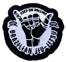 Jiu Jitsu Brésilien Patch à Repasser Badge Bjj Gi Kimono Gardez Ondoyant Grappin