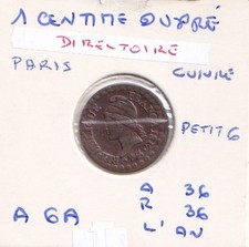 Un Centime DUPRÉ an 6A