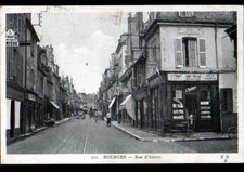 BOURGES (18) BAR-TABAC MONTIGNY Biere de PIGNOUX , Rue d'AURON animée en 1939