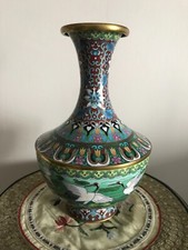 CLOISONNE VASE BRONZE EMAUX
