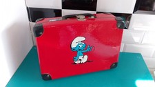 ancienne valise les schtroumpf smurf Puffi Schlumpf 30x21cm 1976 dupuis peyo