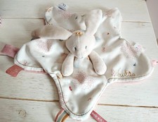 Noukie's doudou Lina et Joy lapin Pili étoile crème écru rose noukies