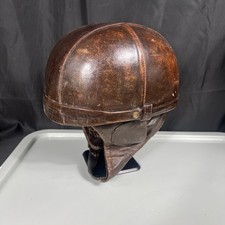 Casque moto ancien cuir