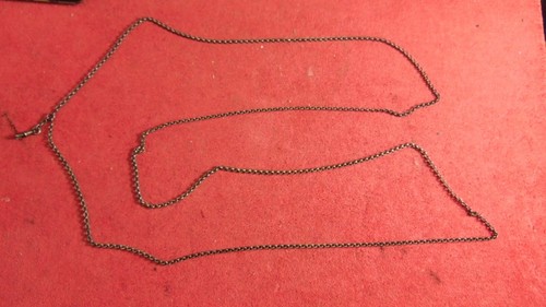 Ancien grand sautoir argent - grand, en