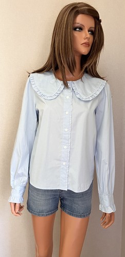 Chemise bleu ciel col - , claudine