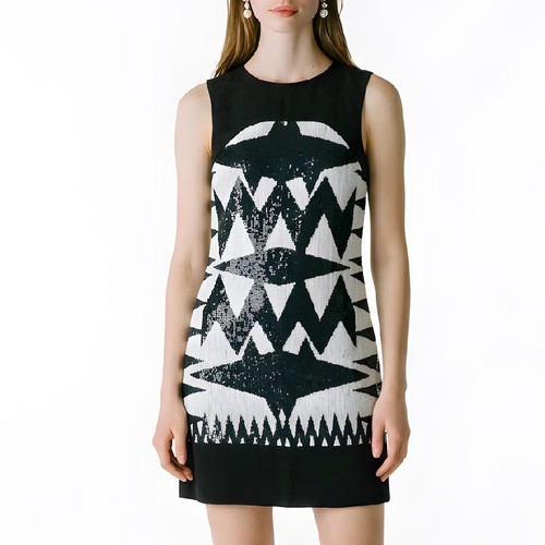 Mini robe imprimée tribale - , à