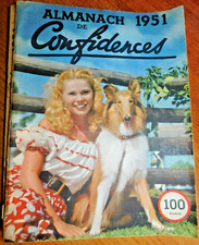 1  ALMANACH DE CONFIDENCES 1951 conseils histoires complet et en excellent état
