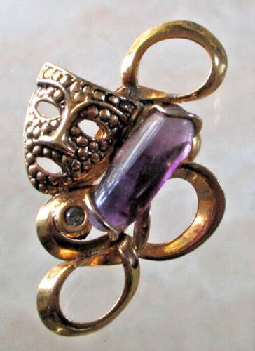 Ancienne grande broche masque