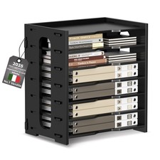 Organisateur de bureau A4 7 niveaux, porte-documents en bois rangement pour l...