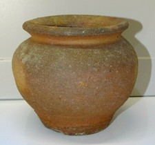 -ANCIEN PETIT POT TERRE CUITE FABRICATION ARTISANALE SANS Glaçure Collection