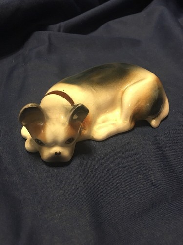 Vintage laying french bulldog - laying,