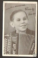 ARTISTE Enfant MUSICIEN / CLAUDY SERVAIS Accordeon / Dédicacée