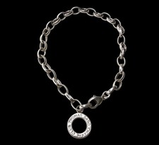 THOMAS SABO Charm Club BRACELET JOLIE MAILLE OVALE  agt 925 signé vintage 21.5cm
