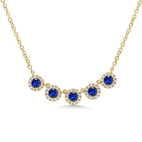 Saphir bleu collier - saphir,