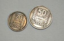 2 Pièces 20 Francs et 50 Francs Algérie 1949