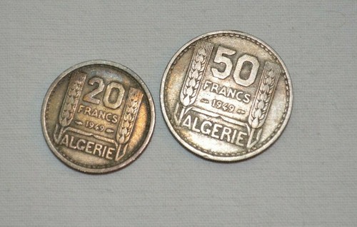 Pièces francs et 50 - francs,