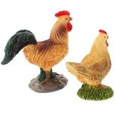  2 Pcs Figurines Poules Jouet