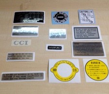 SUZUKI GT750 1973-1977 "WARNING DECALS"