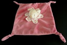 *. DOUDOU PLAT KIMBALOO la halle FAON BICHE OURS ROSE COL BLANC FLEUR ETAT NEUF*