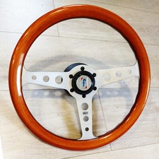 Rare Volant Bois Momo Indy 35cm d'époque complet Peugeot 504 304 204 & Anciennes