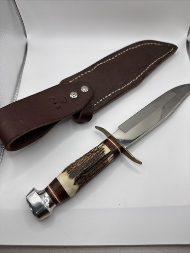 Vintage stag bowie knife - vintage,