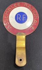 ?? Plaque Calandre Émaillée ASSEMBLÉE NATIONALE France Député ancien en état