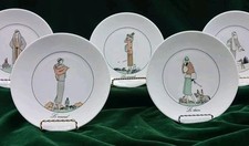UNUSED Vtg Set of 5 Plates