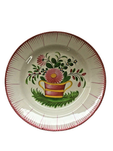 Belle assiette ancienne rose - belle,