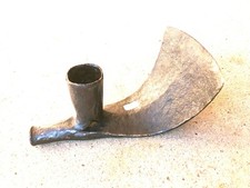 (n°89 )  OLD TOOL / OUTIL ANCIEN / HERMINETTE DE CHARPENTIER FORGÉE XIXe