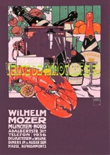 restaurant Wilhelm Mozer. 1909. Munchen Allemagne -Pub Irroy DOM - A3 plastifiée