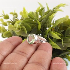 925 Argent Rond Vert Naturel