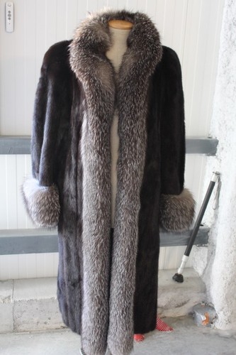 Manteau fourrure vison et - fourrure,