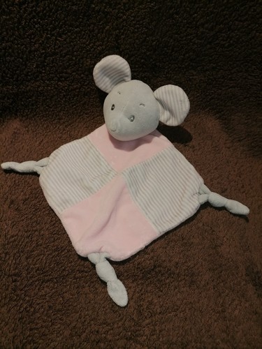Doudou plat souris gris - doudou,